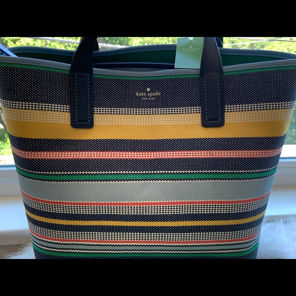 Brand New Kate Spade Stripe Tote